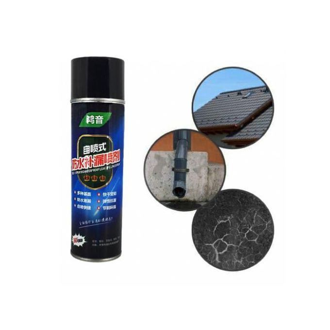 Selfspraying  Waterproof Creates A Sealant Layer And Cracks     1 Pcs Black 700ml - Image 2