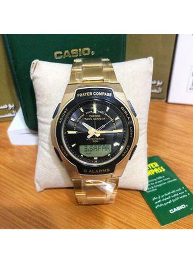 كاسيو - ساعة يد رقمية وبعقارب مقاومة للماء ومزودة ببوصلة للصلاة طراز CPW500HG-1A للرجال - Image 1