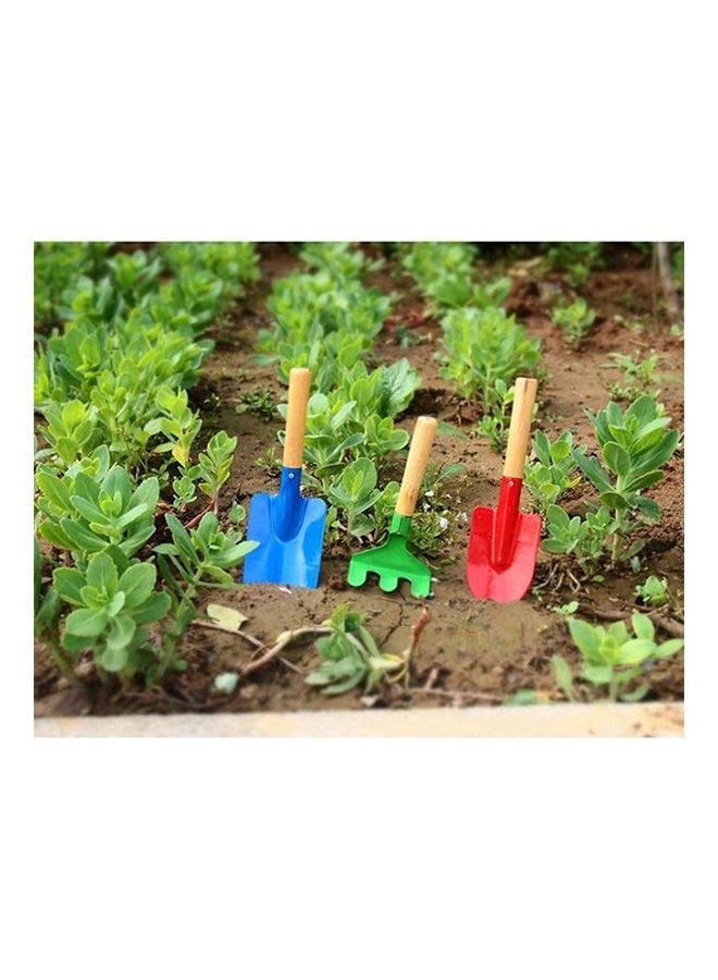 Long Garden Tools For Kids, Adults, Garden Tools For Kids 3 Pieces With Shovel, Fork And Shovel - Image 1