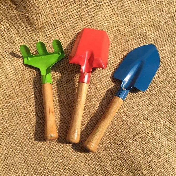 Long Garden Tools For Kids, Adults, Garden Tools For Kids 3 Pieces With Shovel, Fork And Shovel - Image 3
