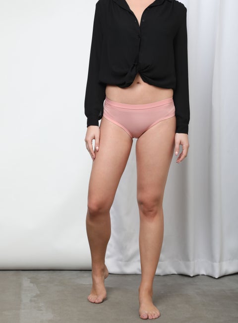 Solid Pattern Bikini Bottom Pink