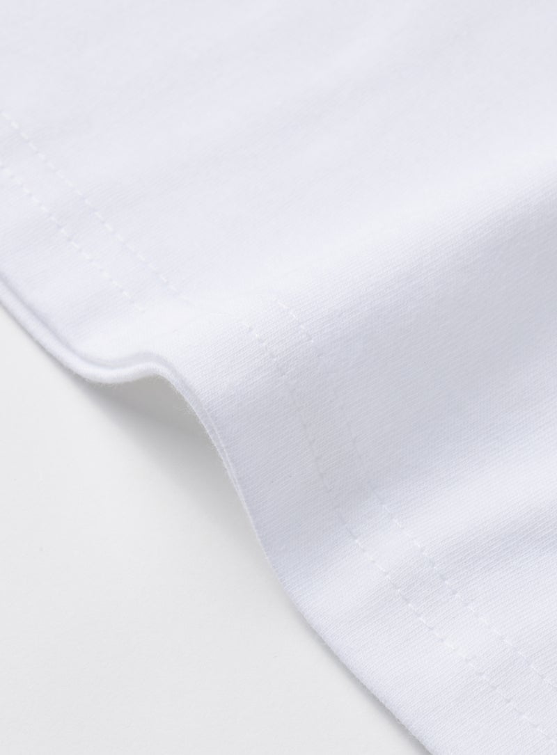 Zarafa Baby Boys Round Neck Short Sleeve T-Shirt White - Image 3