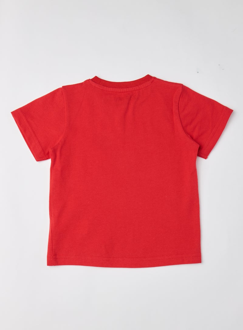Zarafa Baby Boys Round Neck Short Sleeve T-Shirt Red - Image 2
