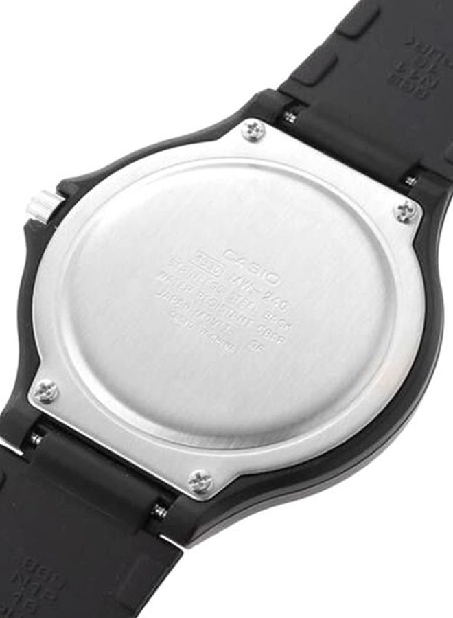 CASIO Men's Resin Analog Watch MW-240-7EV - 44 mm - Black - Image 5