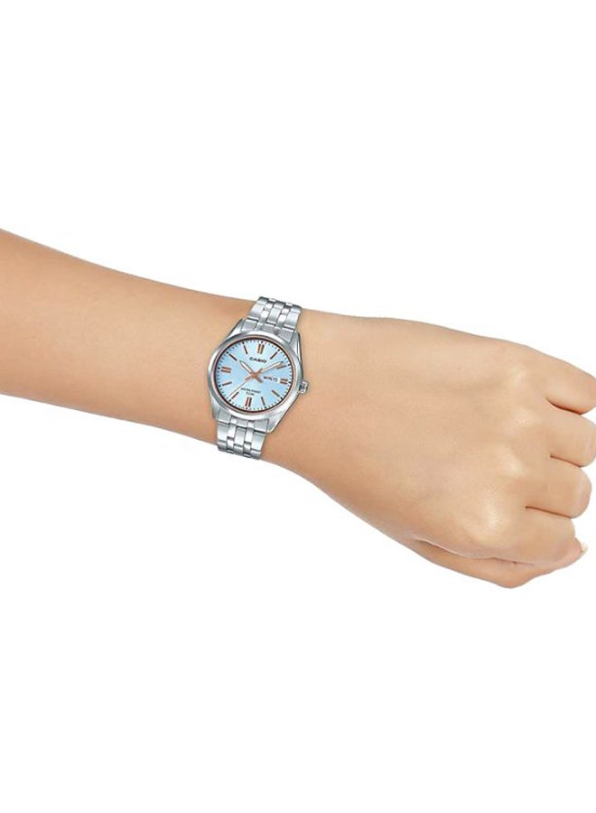 كاسيو ساعة يد إنتيسر كوارتز بعقارب طراز LTP-1335D-2AVDF - 30 مم - فضي للنساء - Image 5