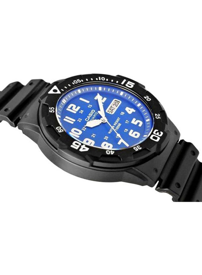 كاسيو ساعة يد بعقارب مقاومة للماء طراز MRW-200H-2B2VDF - 45 مم - أسود للرجال - Image 4