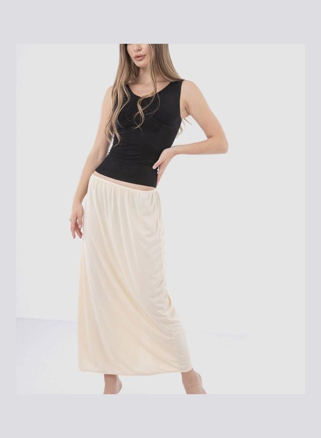 Carina High Waist Underwear Skirt Beige  - Image 1