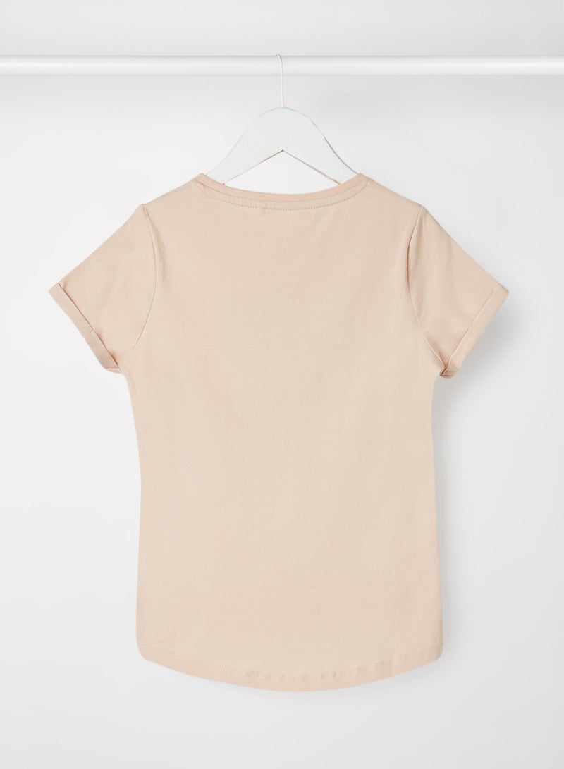 NAME IT - Teen Slogan T-Shirt Peach Whip - Image 1