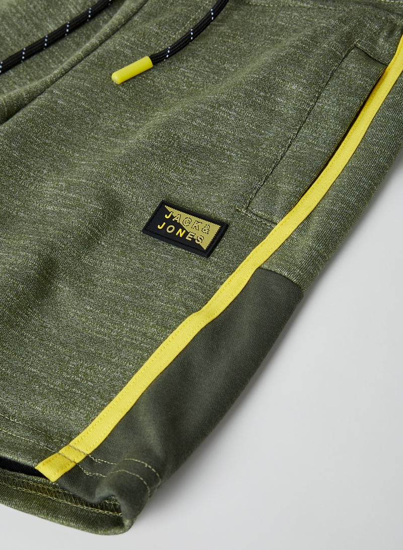 JACK & JONES - Teen Kobe Sweat Shorts Oil Green - Image 1