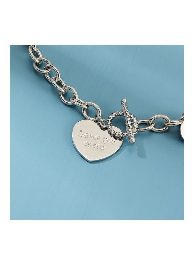 Letter Engraved Heart Fashion Necklace - Image 4
