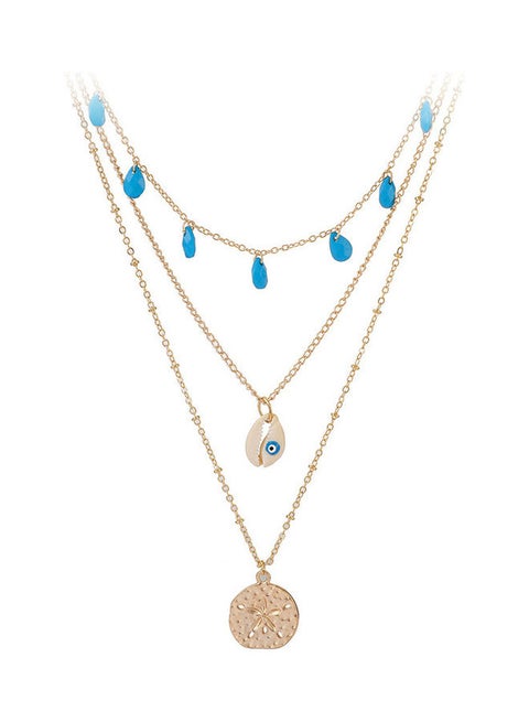 Multi-Layer Round Starfish Design Necklace