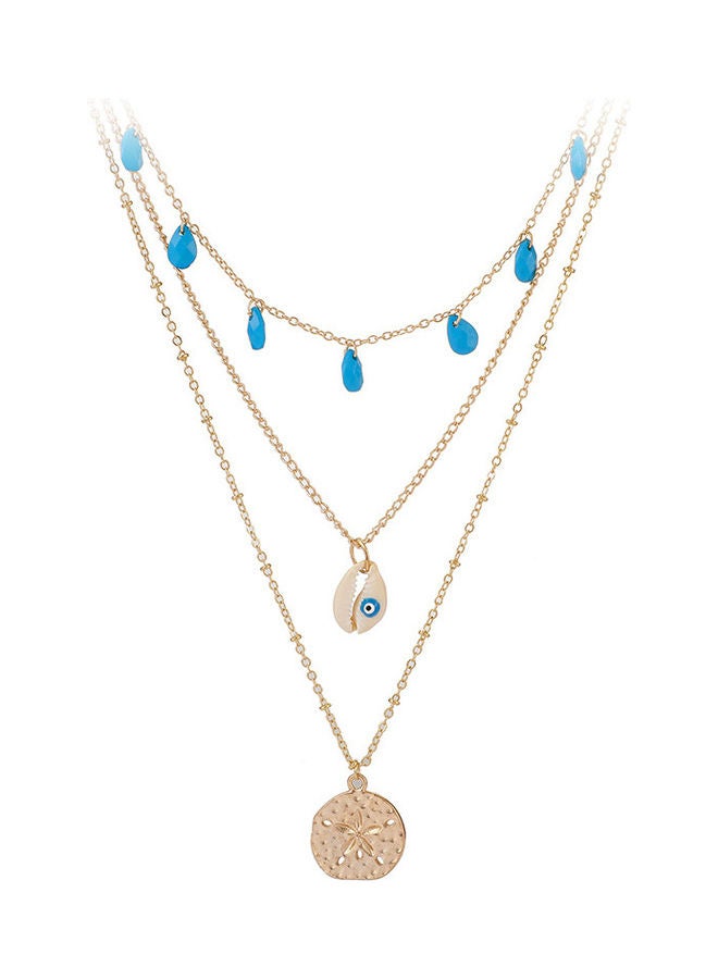 Multi-Layer Round Starfish Design Necklace