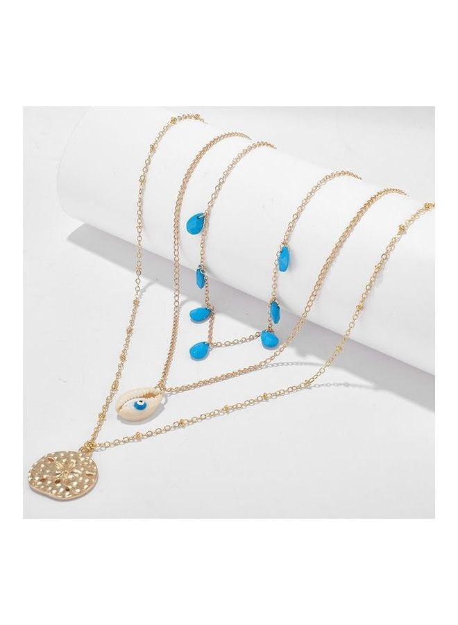 Multi-Layer Round Starfish Design Necklace