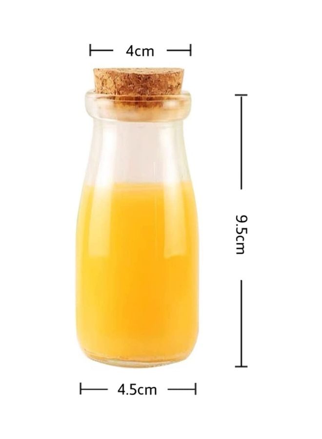 12-Piece Glass Bottles with Cork Lid clear - Image 2