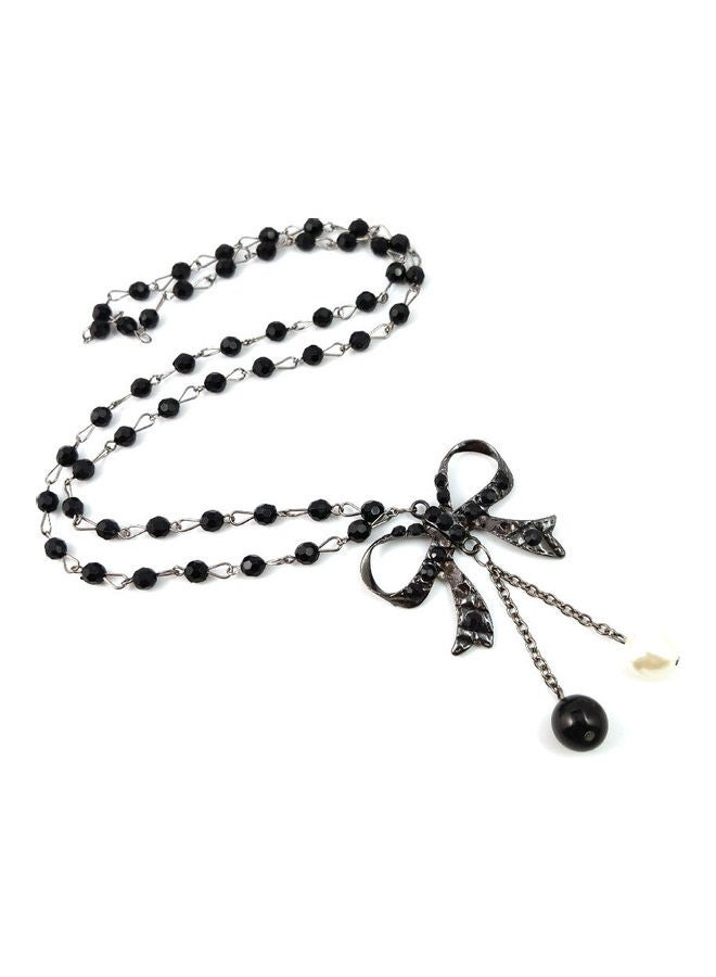 Women's Sweater Creative Vintage Bow Imitation Pearl Necklace - Image 1