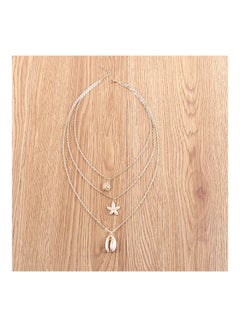 Multi-Layer Starfish And Seashell Pendant Necklace