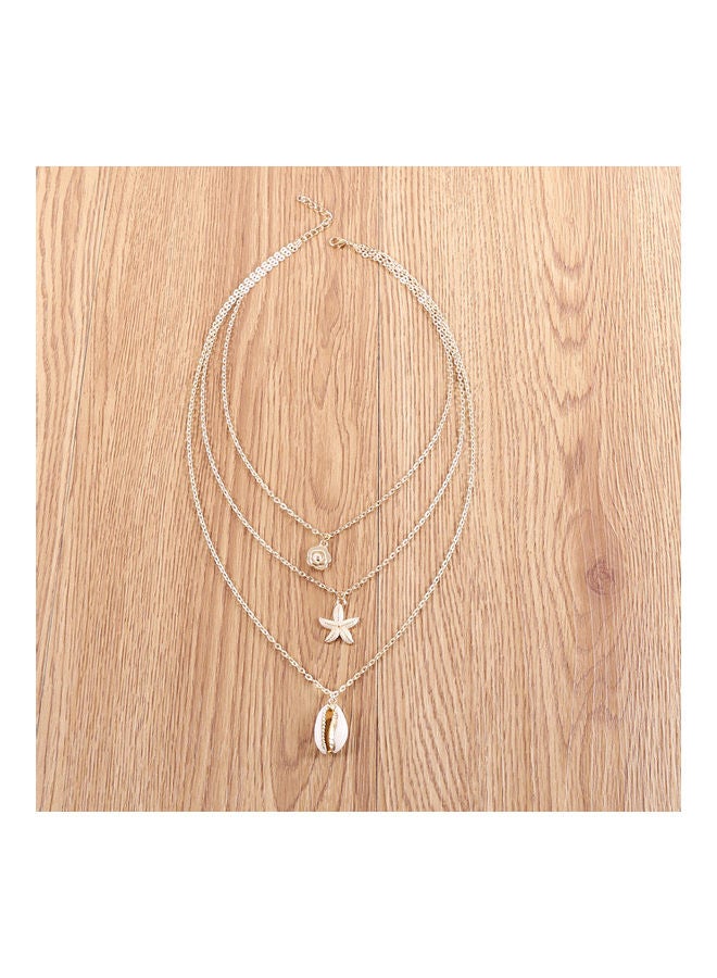 Generic - Multi-Layer Starfish And Seashell Pendant Necklace - Image 1