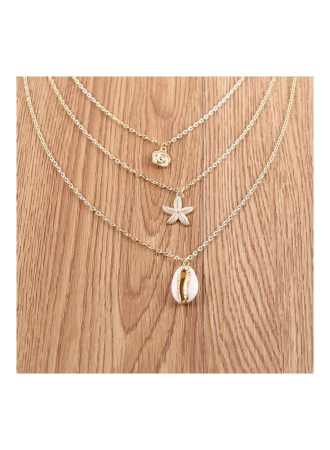 Generic - Multi-Layer Starfish And Seashell Pendant Necklace - Image 1