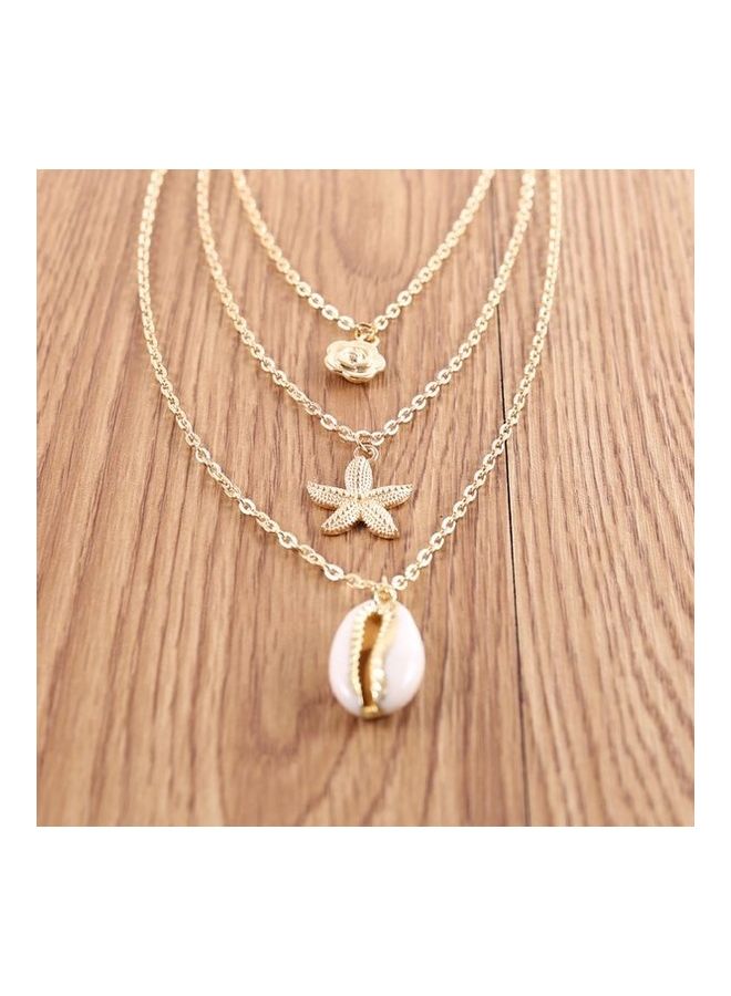 Generic - Multi-Layer Starfish And Seashell Pendant Necklace - Image 1