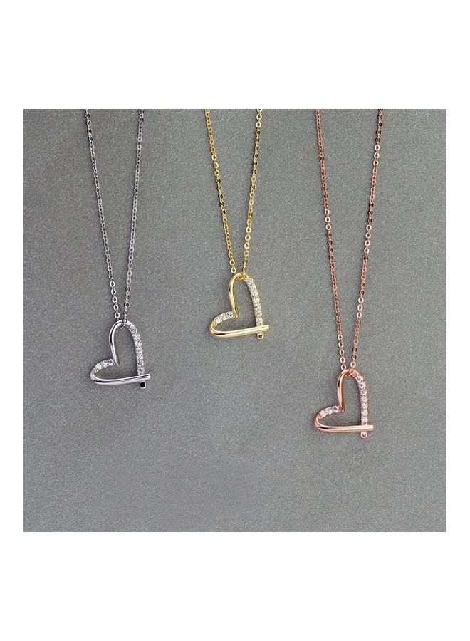 قلادة على شكل قلب مصنوعة من الفضة الإسترليني 925 - Image 5