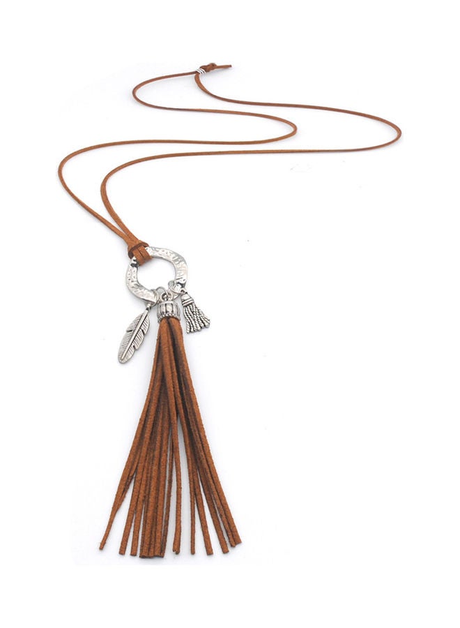 Women's Sweater Retro Ethnic Style Tassel Simple Long Necklace - Image 1