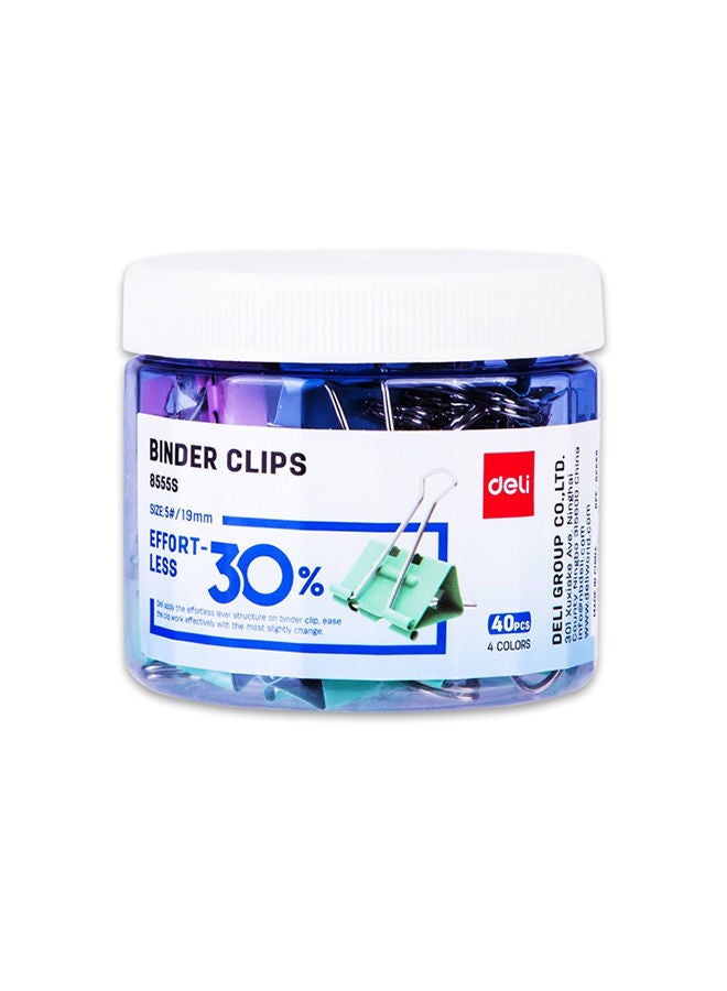 Deli Plastic Binder Clips Multicolour 