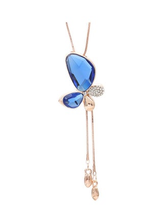 Women's Sweater Rhinestone Butterfly Design All Match Necklace - v1619453730/N46970635A_1