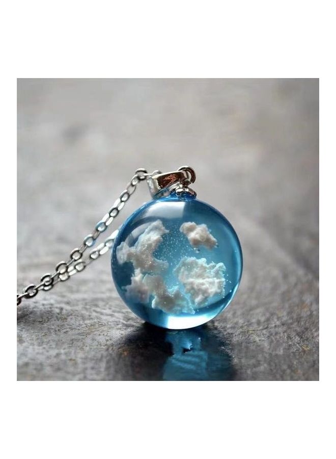Transparent Spherical Resin Pendant Short Necklace  - Image 2