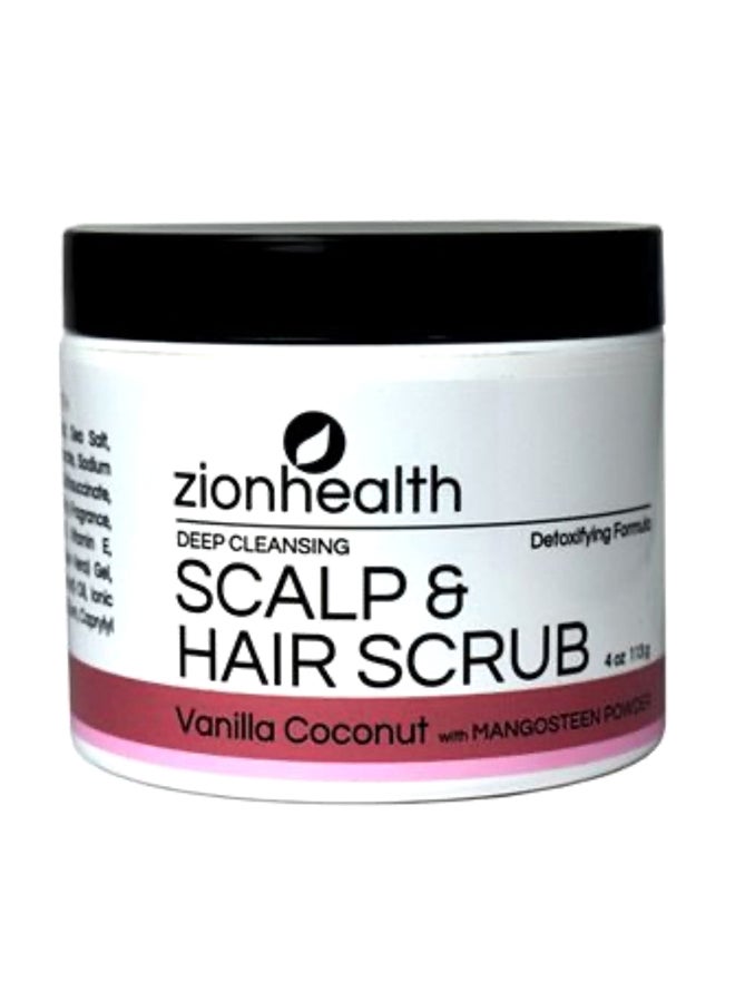 Zion Health Vanilla Coconut Adama Deep Cleansing Scalp And Hair Scrub 113grams 