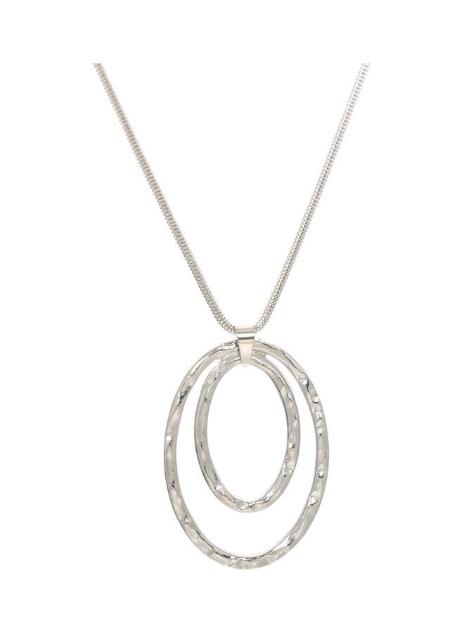 Fashion Double Circle Necklace Women's Sweater Chain - Image 1