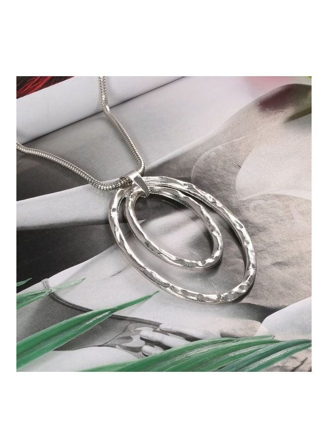 Fashion Double Circle Necklace Women's Sweater Chain - Image 2