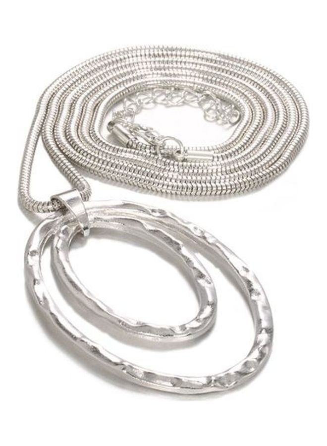 Fashion Double Circle Necklace Women's Sweater Chain - Image 3