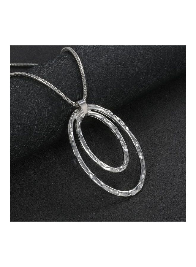 Fashion Double Circle Necklace Women's Sweater Chain - Image 5