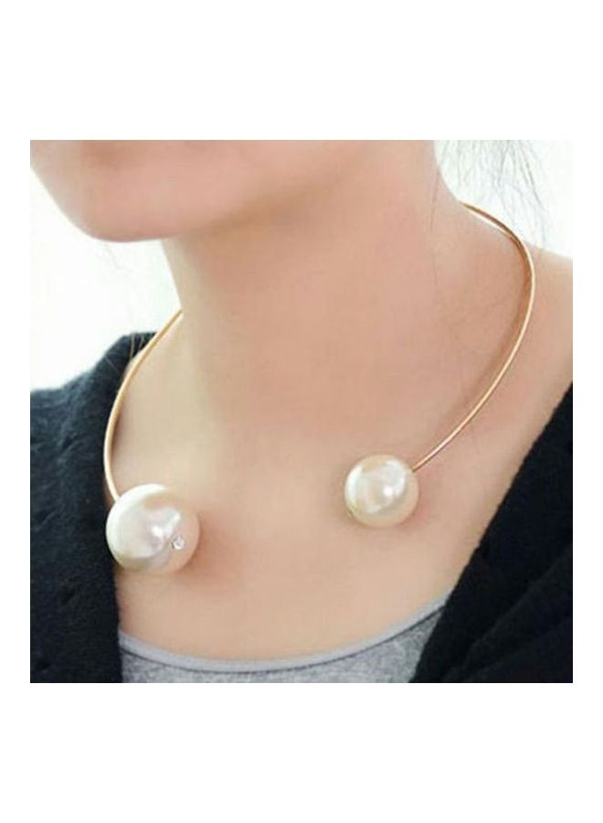 Personalized Imitation Pearl Decor Short Choker Pendant - Image 2