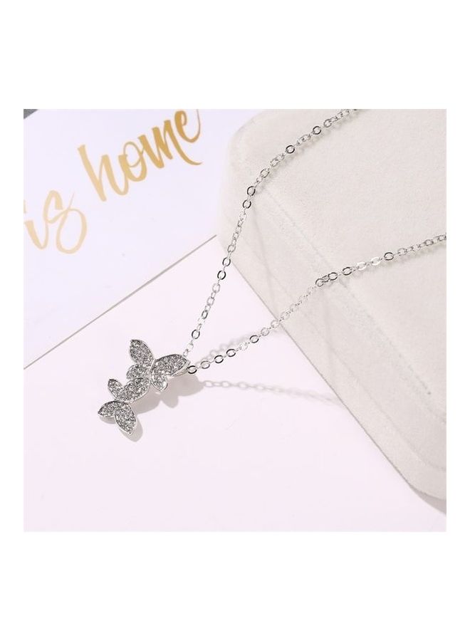 Generic - Women's Retro Simple Double Butterflies Pendant Necklace - Image 1