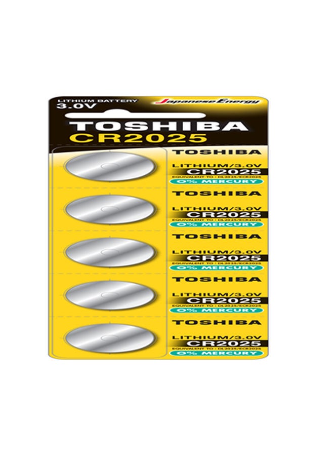 Toshiba CR2025-PW-BP-5-household-battery Silver