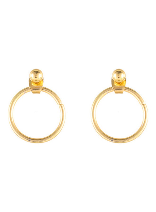 Hoop Studs Metal Earrings 