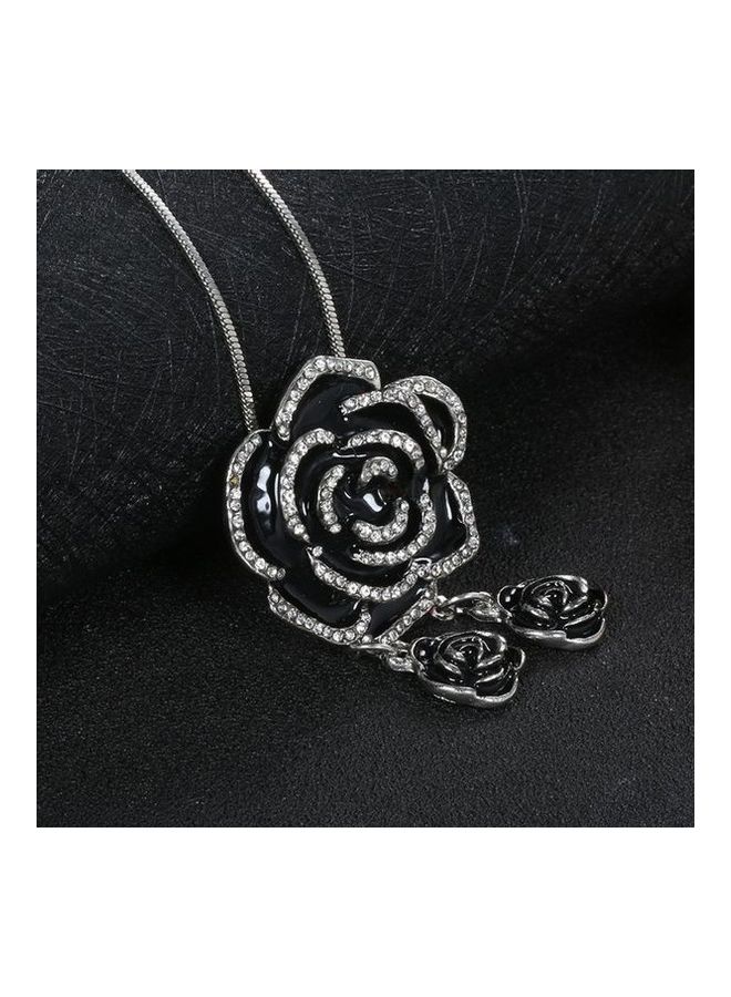 Women's Sweater Rose Drop Necklace - Image 4