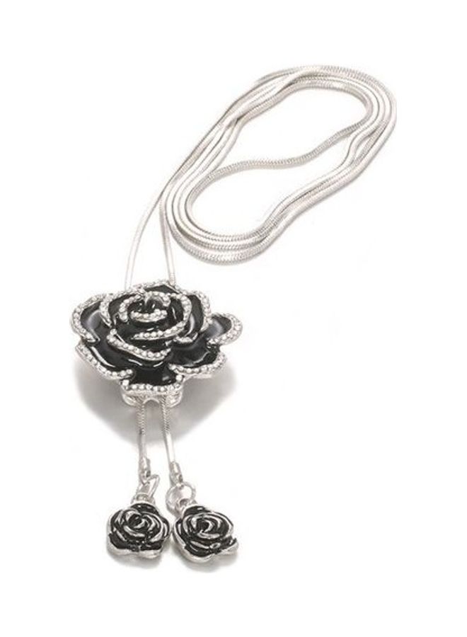 Women's Sweater Rose Drop Necklace - Image 3