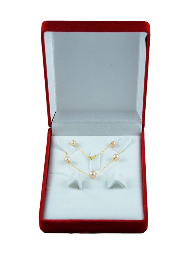 Vera Perla - 18K Solid Gold Gradual Built-In Pearl Bracelet - Image 1