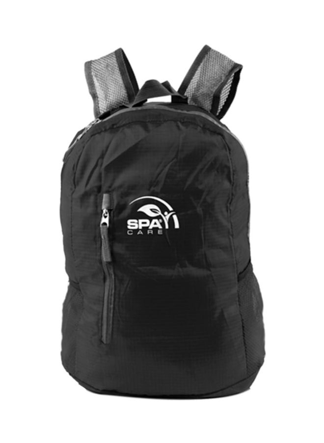 سبا كير حقيبة ظهر رياضية قابلة للطي مع إغلاق بالسحاب أسود