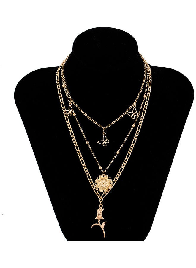Generic - 3-Piece Hollow Out Butterfly Flower Sweet Fashion Necklace - Image 1