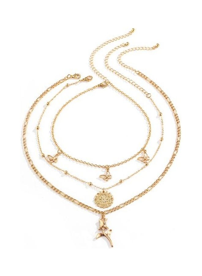 Generic - 3-Piece Hollow Out Butterfly Flower Sweet Fashion Necklace - Image 1