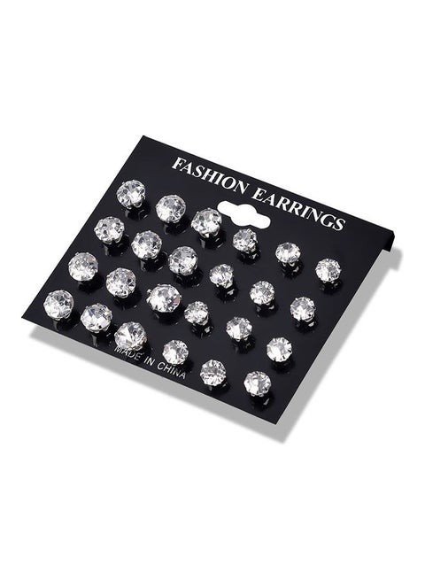 12-Pair Women Earrings Stud Set