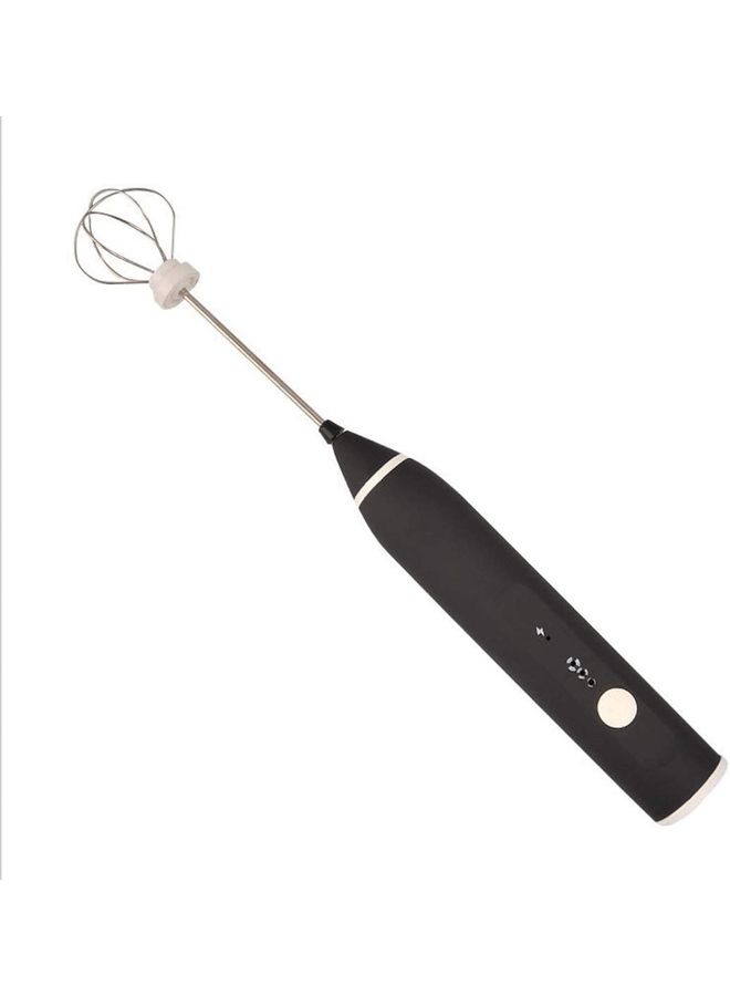 XiuWoo 3-Piece Electric Milk Frother And Whisk Set Black/Silver  - Image 1