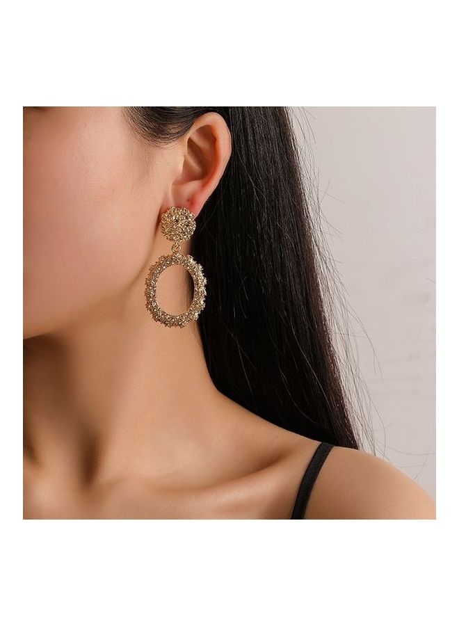 Personality Exaggerated Solid Circle Design Stylish Earrings  - Image 2