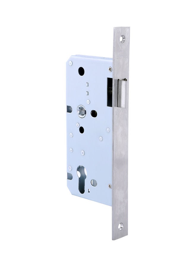 GEEPAS Geepas GHW65024 Stainless Steel Passage Lock - 72mm SS 304 Bolts | Latch Bolt & Dead Bolt |Fire Retardant Material | 235mm Forend Plate, Galvanized Lock case | 2 Years Warranty Silver 235mm  - Image 1