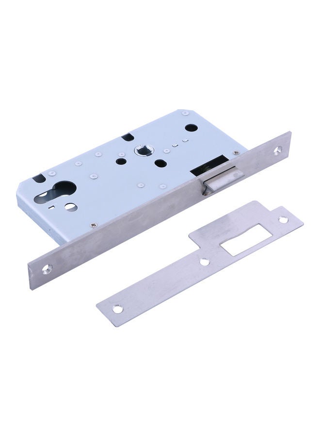 GEEPAS Geepas GHW65024 Stainless Steel Passage Lock - 72mm SS 304 Bolts | Latch Bolt & Dead Bolt |Fire Retardant Material | 235mm Forend Plate, Galvanized Lock case | 2 Years Warranty Silver 235mm  - Image 2