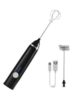 XiuWoo 3-Piece Electric Milk Frother And Whisk Set Black/Silver  - Image 1