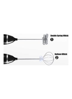 XiuWoo 3-Piece Electric Milk Frother And Whisk Set Black/Silver  - Image 5